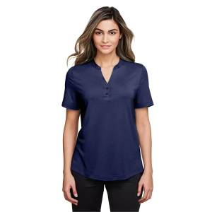 North End Women's JAQ Snap-Up Stretch Performance Polo