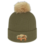 Waffle Knit Cap with Cuff